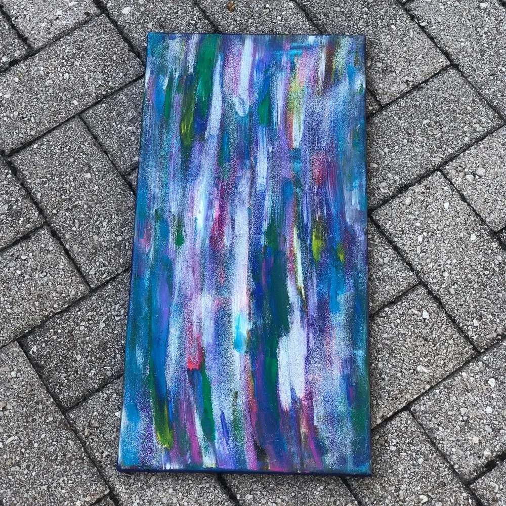 HANDCRAFTED COLORFUL/GLITTER ABSTRACT ART